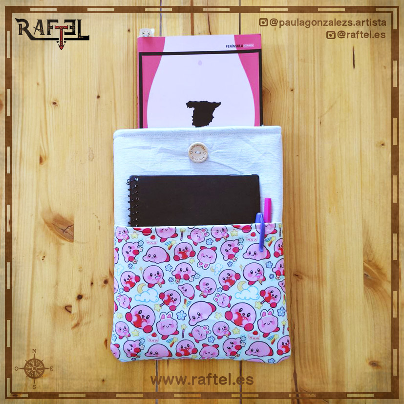Funda de libro grande Kirby verde