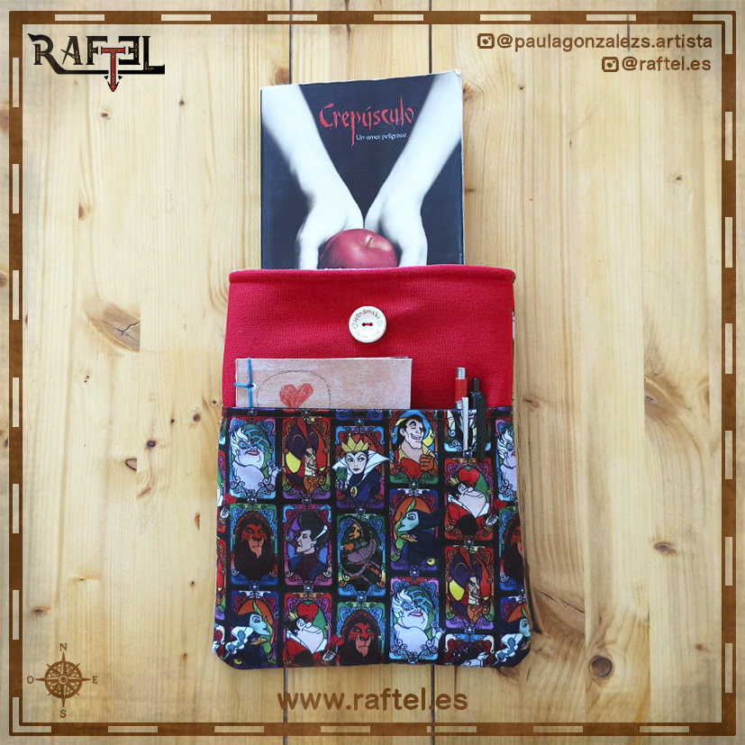 Funda de libro grande Villanos Disney