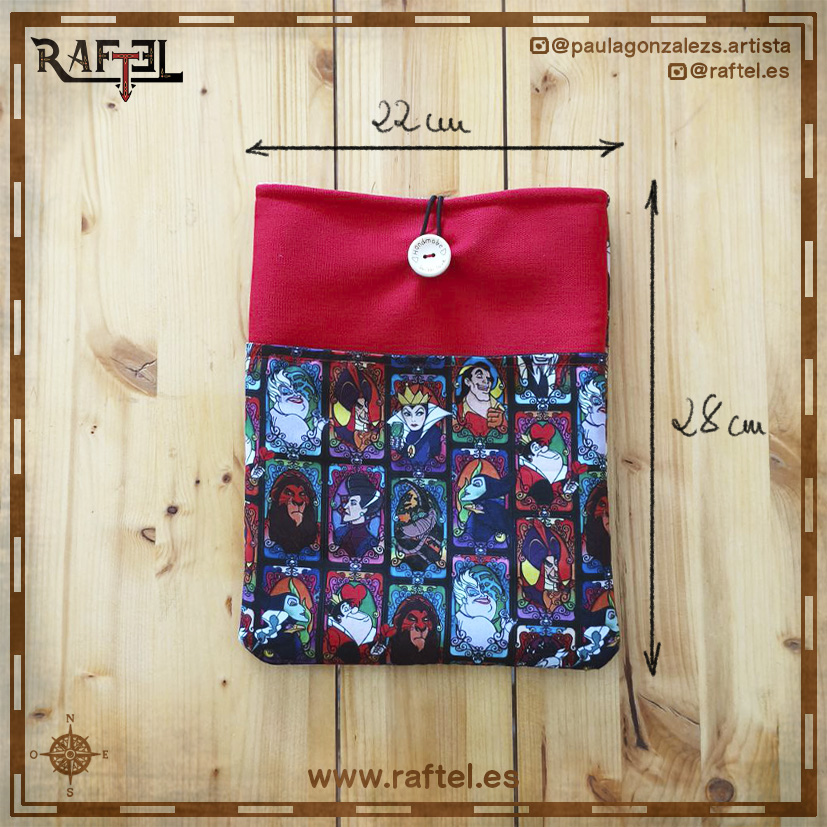 Funda de libro grande Villanos Disney