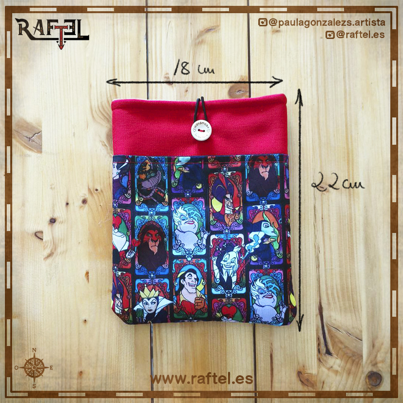 Funda de libro pequeña Villanos Disney