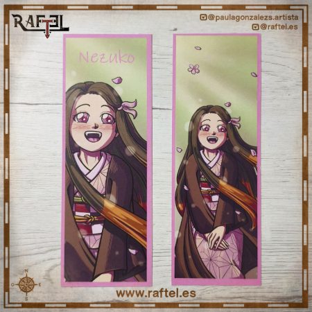 Marcapáginas Nezuko feliz