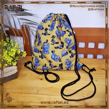 Mochila de cuerdas Derpy y Sussie amarilla