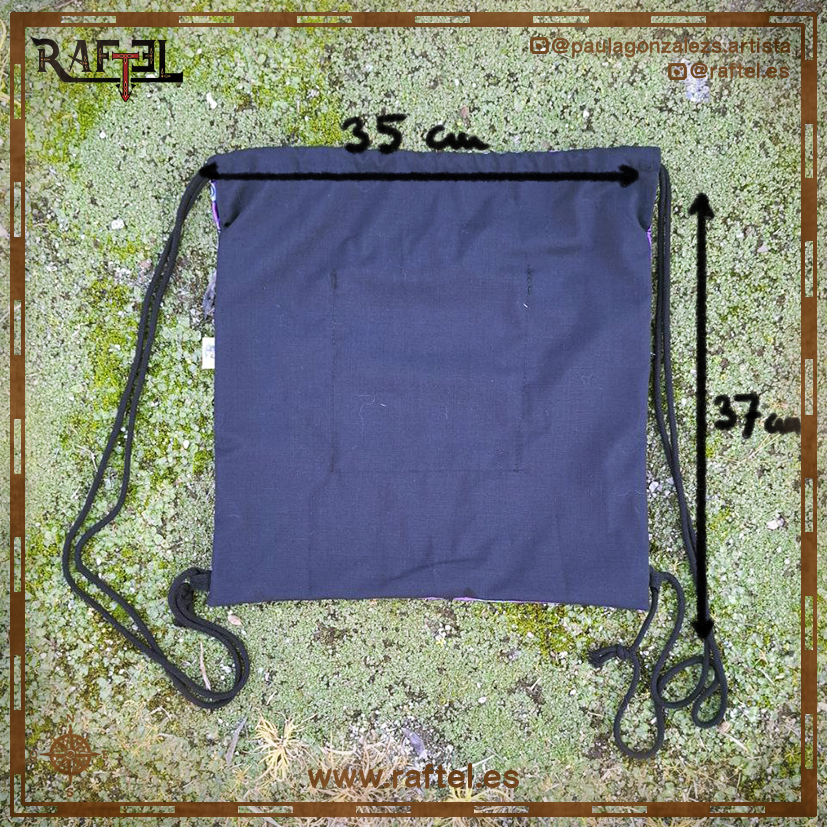 Mochila de cuerdas Derpy y Sussie morada