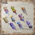 Pack de pegatinas Mugiwaras dango
