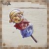 Pegatina Luffy dango
