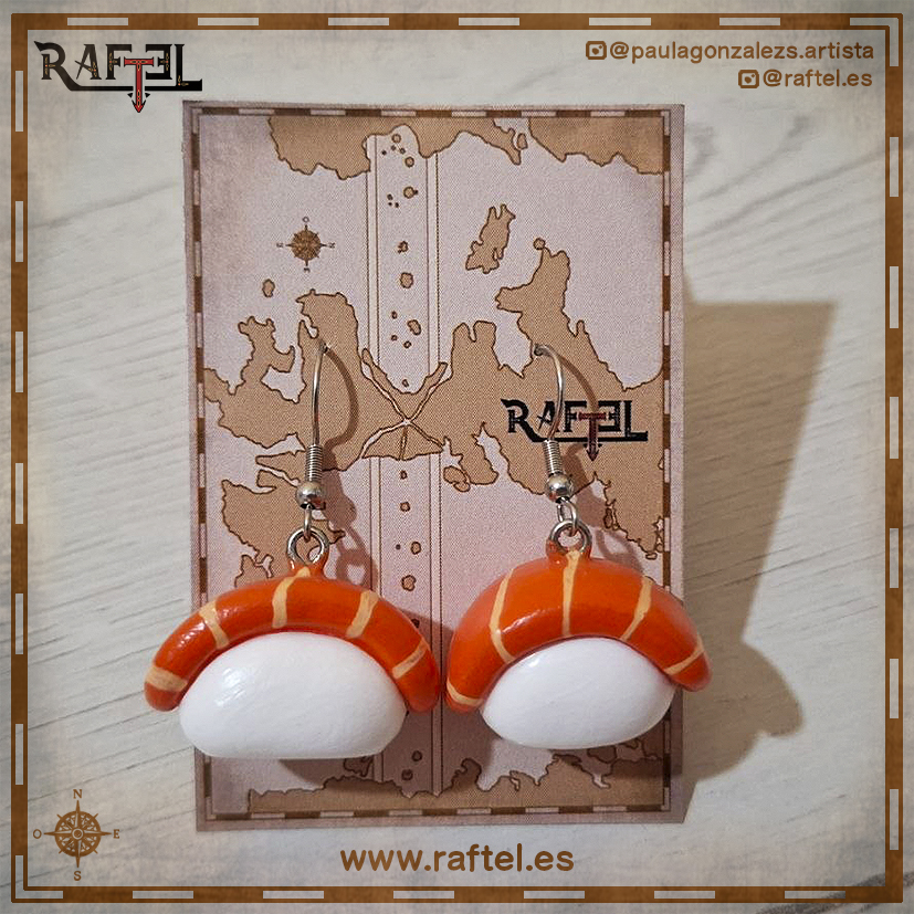 Pendientes Nigiri salmón L