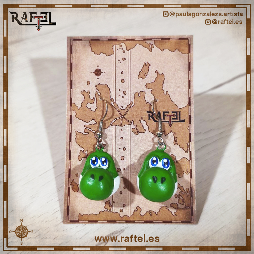 Pendientes Yoshi cara