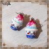 Pendientes Kakigori de fresa con carita