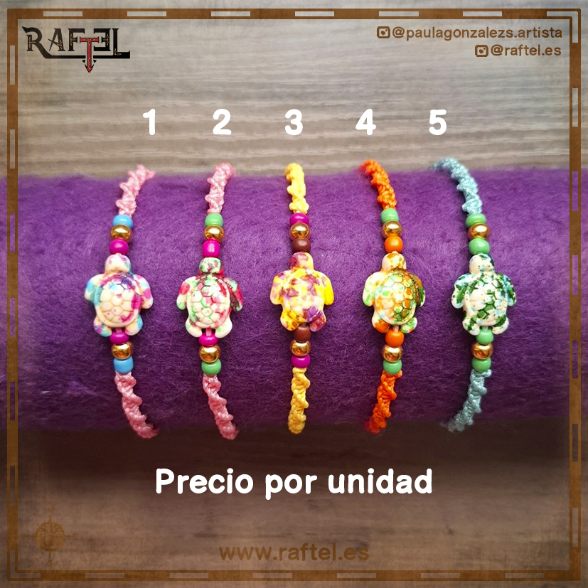 Colección de pulseras Tortugas de colores