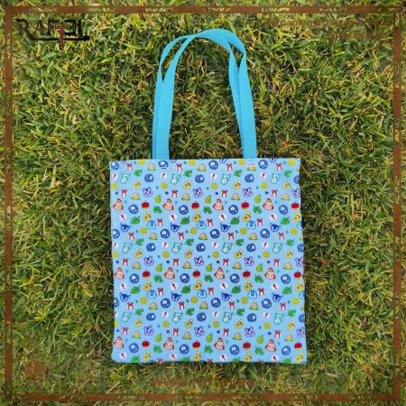 Totebag Animal crossing azul