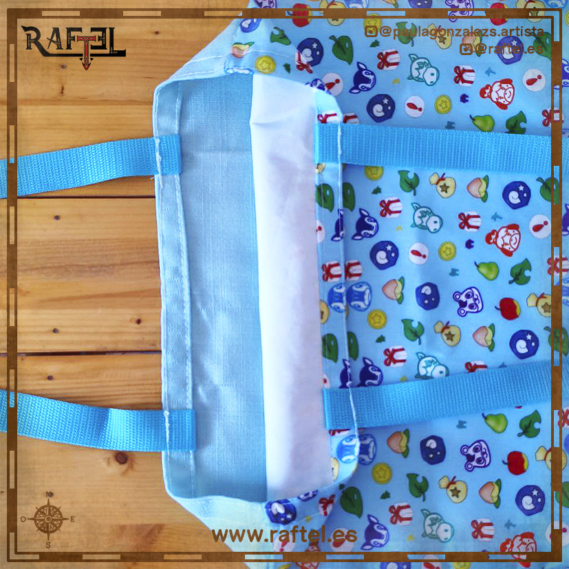 Totebag Animal crossing azul