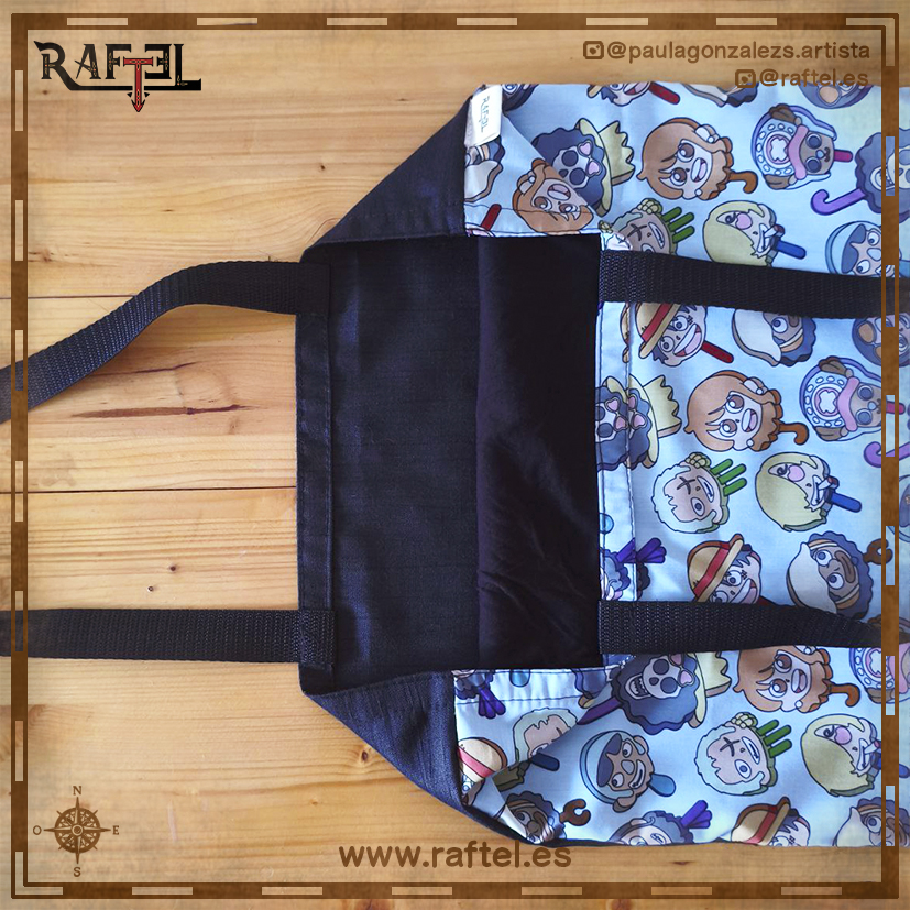Totebag Mugiwaras politos 2 negra