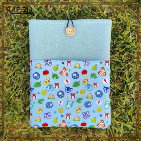 Funda de libro grande Animal crossing azul