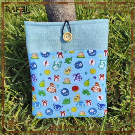 Funda de libro pequeña Animal crossing azul
