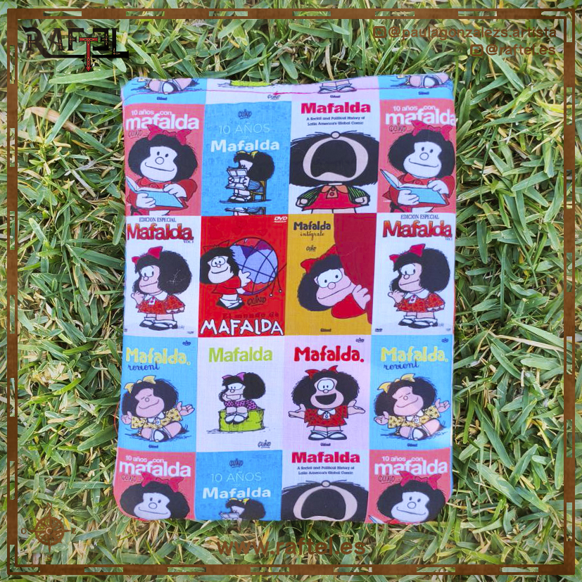 Funda de libro grande Mafalda