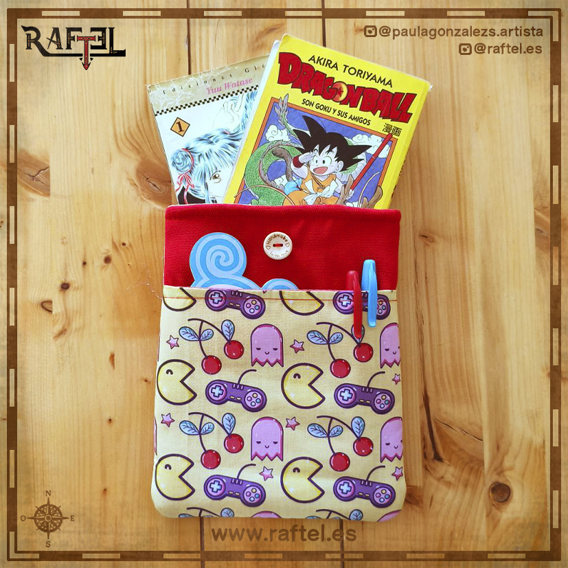 Funda de libro pequeña Pacman