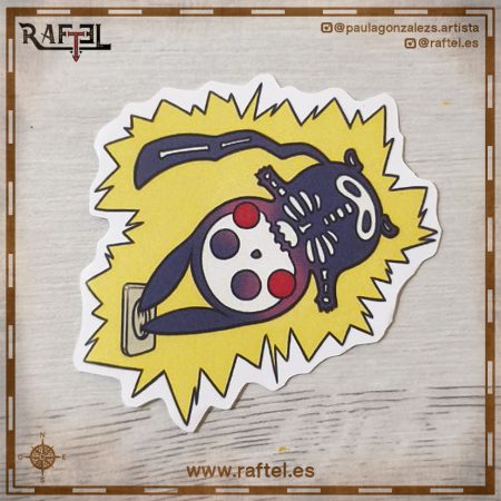 Pegatina Pikachu electrocutado