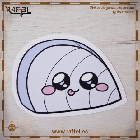 Pegatina Sashimi pez blanco
