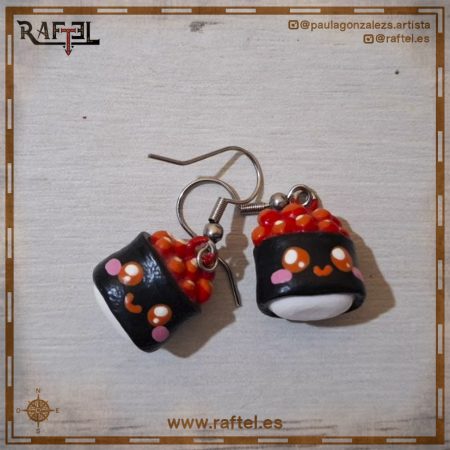 Pendientes Gunkan M con carita