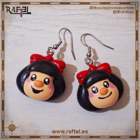 Pendientes Mafalda cara