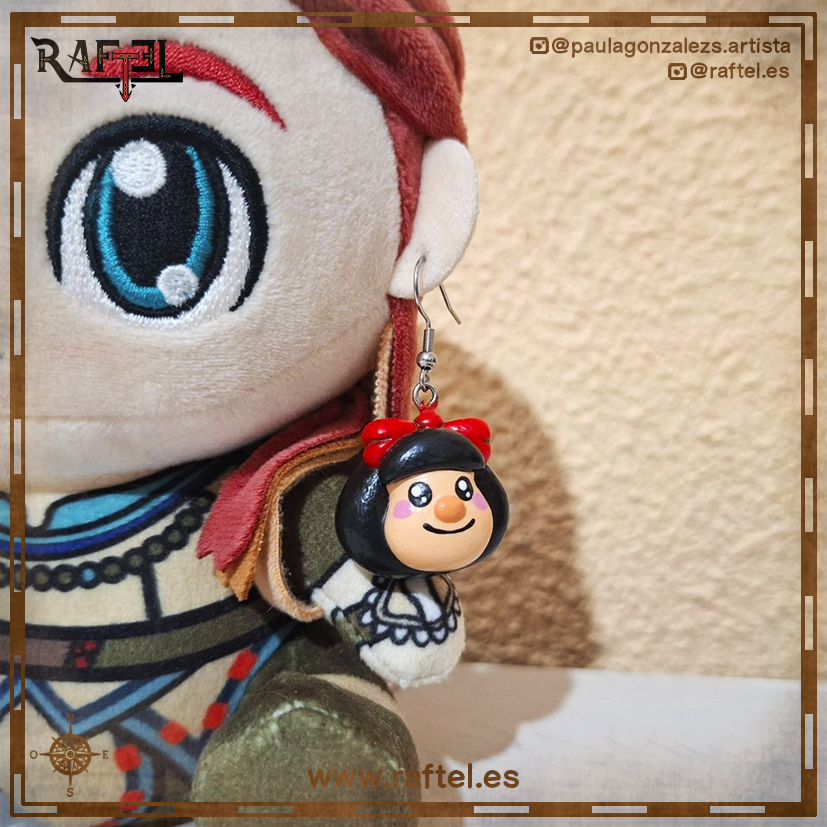 Pendientes Mafalda cara