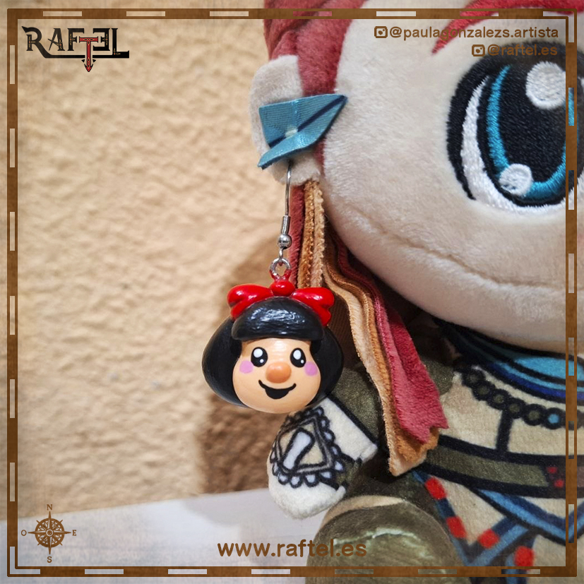 Pendientes Mafalda cara