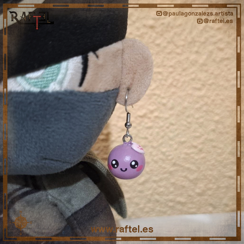 Pendientes Mochi taro con carita
