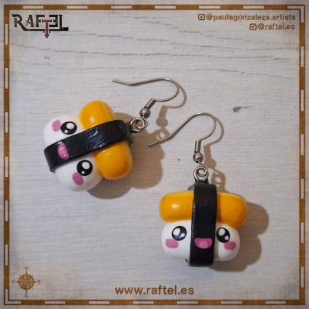 Pendientes Nigiri tamago L con carita