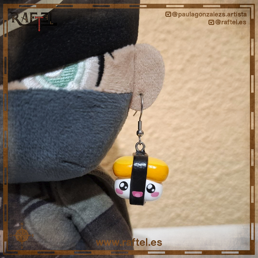 Pendientes Nigiri tamago L con carita