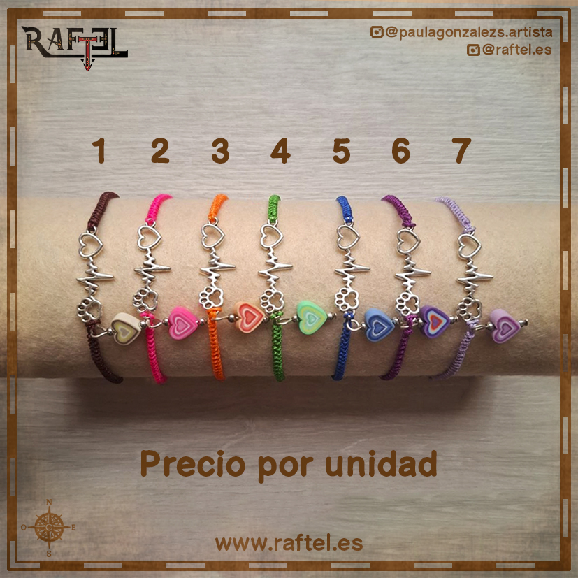 Colección de pulseras Huella, latido, corazón