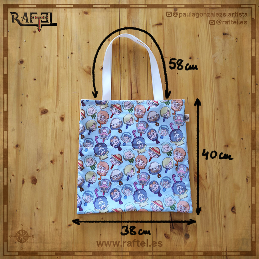 Totebag Mugiwaras politos 2 blanca