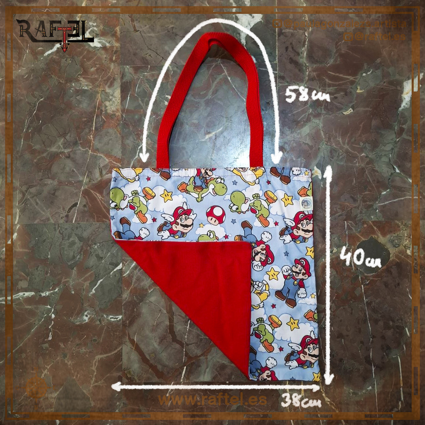 Totebag Super Mario roja