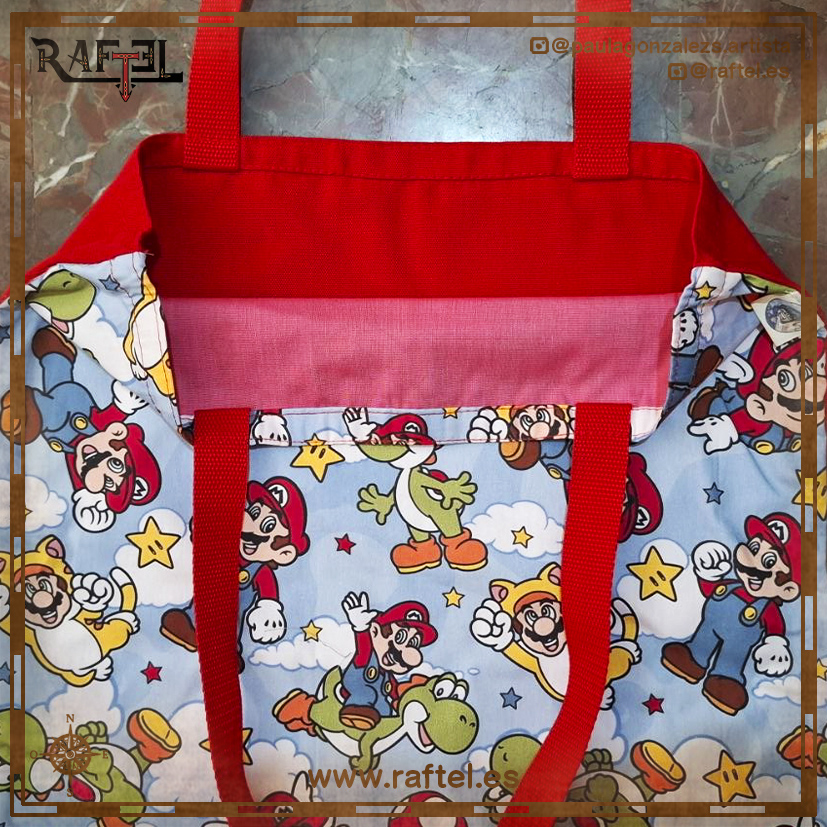 Totebag Super Mario roja