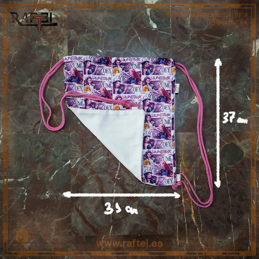 Mochila de cuerdas Huntrix blanca