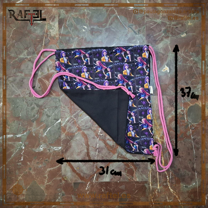 Mochila de cuerdas Huntrix negra