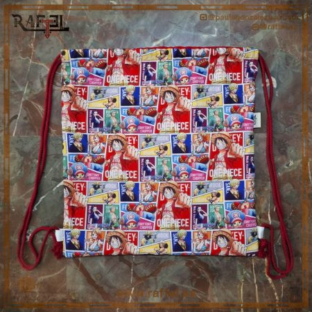 Mochila de cuerdas One piece roja