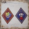 Pack de pegatinas The knight payaso y Hornet arlequín rombos