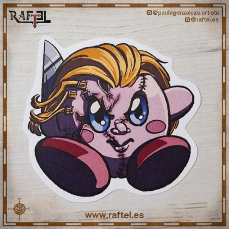 Pegatina Kirby asesino - Kirby Chucky
